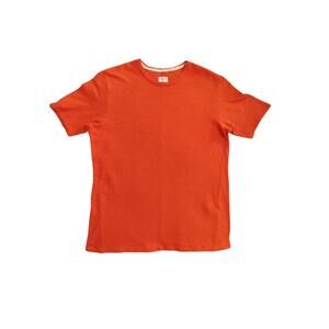 Rag & Bone Mens Size L Orange Cotton Classic Crew Neck Luxury Grungecore Tee